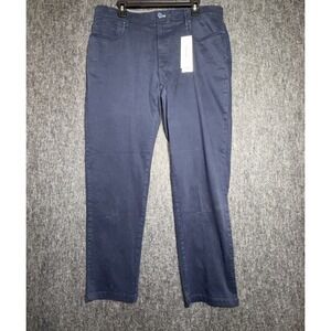 CALVIN KLEIN Mens Navy Slim Fit Infinite Flex Waist Pants Chino Casual NWT 36X32